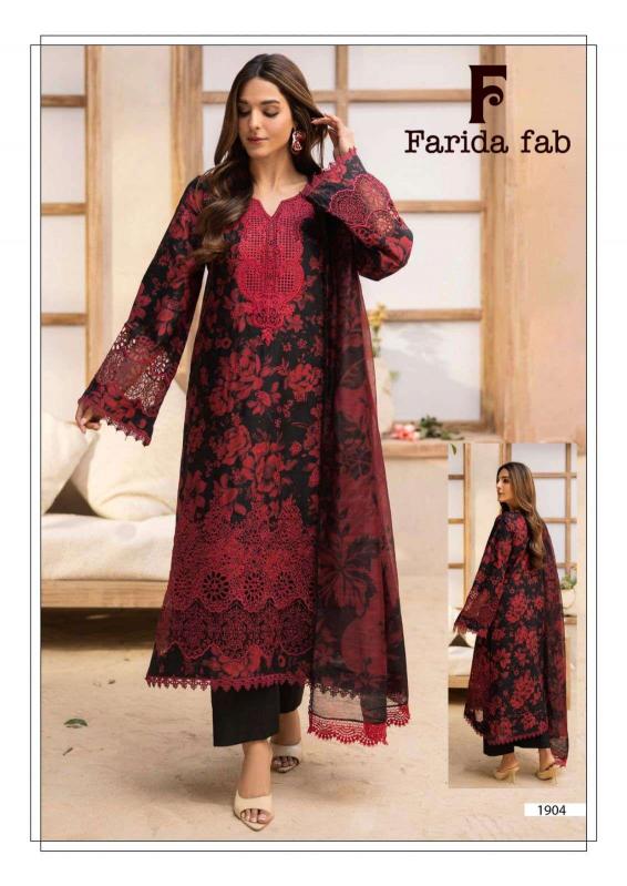 Farida fab chevron vol 19 pakistani salwar suits wholesale